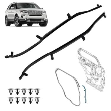 Imagem de ZQULOYO Vedação de Vedação de Porta Traseira Dianteira Adequada para Ford Explorer 2011-2019 Lado Esquerdo Do Motorista e Lado Direito Do Passageiro, Substitua Bb5Z7825324B Bb5Z7825325B 2 Peças