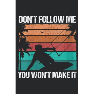Imagem de Womens Kiteboarding Vintage You wont make it Retro Kitesurfer Family Family: Lined Journal Notebook To Do Schedule, Medium 6x9 Inches, 100 Pages, Printed Cover