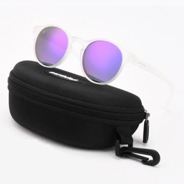 Imagem de Óculos De Sol Redondo Cristal Fosco Polarizado Proteção Uv - PENDULARI