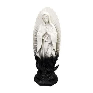 Imagem de XLWLLNJ Estátua da Bem-Aventurada Maria Nossa Senhora de Fátima Figura Coleção de presentes Estatueta elegante Acessório para casa para prateleira Mesa de, Style a
