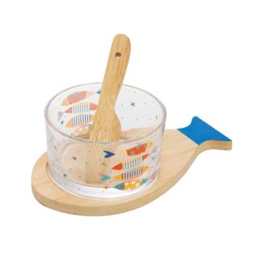 Imagem de WOLFF - Conjunto Petisqueira de Vidro com Espátula, Bandeja de Bambu e Tábua Iki
