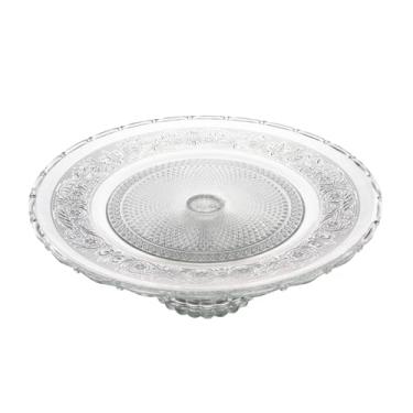 Imagem de LYOR - Prato para Bolo com Pé Angel 33cm x 33cm x 10,5cm Vidro