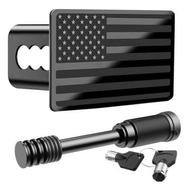 Imagem de Tampa de engate de trailer KINIDAS Heavy American Flag para receptores