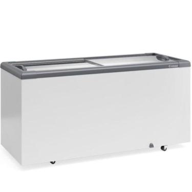 Imagem de Freezer Plano Vidro Reto Deslizante Com Led Ghd500l Gelopar Expositor 500 Litros Cinza 220v