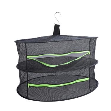 Imagem de Rede de Secador de Malha, Rack de Secagem Pendurada na Seca Rápida de Várias Camadas Penduradas Rack de Secagem para Tendas Frutas Vegetais (2 Nível)