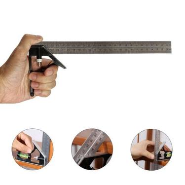 Imagem de Esquadro Combinado 12pol 300mm Marceneiro Carpinteiro - I.D.E.A.+PRO