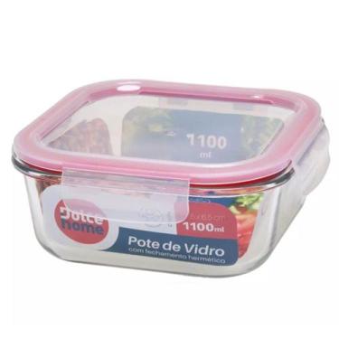 Imagem de Pote Hermético Quadrado Em vidro 1100 Ml D0731 - Dolce Home