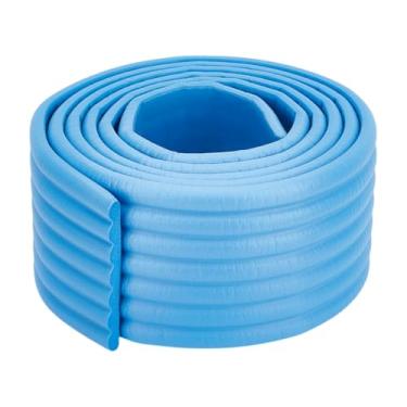 Imagem de OLYCRAFT Almofadas de escada de beliche azul de 2,2 metros, tira anticolisão de 8 cm de largura, enchimento autoadesivo para degraus de tração protetores de canto com adesivo para degraus de escada e