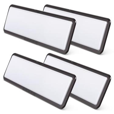 Imagem de Leisure LED Luminária De Teto Led Para Rv 20" X 6,5" - 1450 Lúmens Com Interruptor De Dimmer Por Toque, Iluminação Interna Em Bronze Queimado Para Carro/Rv/Trailer/Campista/Barco, Cc 12V, Branco Na