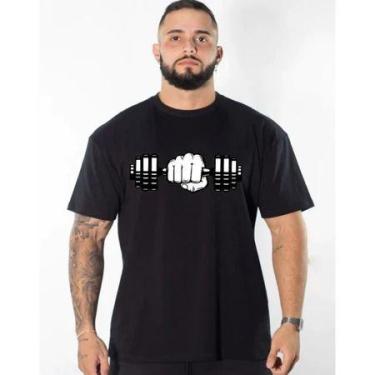 Imagem de Camiseta Oversized Masculina Basic em Algodão Estampa Academia Treino 