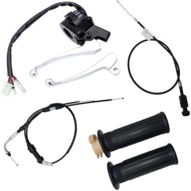 Imagem de GOIPKO Conjunto de manete de alavanca de freio para controle de cabo de estrangulamento para Yamaha PW50 PY50 Peewee Y-Zinger Motorcycle Dirt Bike