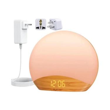 Imagem de Despertador Sunrise Regulável Com 3 Anéis 8 Luz Noturna 26 Som Relógio