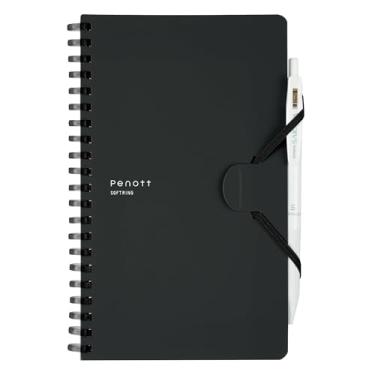 Imagem de KOKUYO Caderno espiral de anel macio Penott, papel milimetrado de 5 mm, tamanho B6, 70 folhas, caderno de diário pequeno com capa de plástico, perfeito para escola e trabalho, azul, importação do