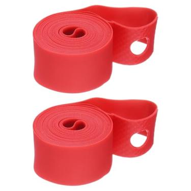 Imagem de HARFINGTON 2 tiras de aro de bicicleta 69.8 cm x 20 mm PVC forro de pneu de bicicleta fita de aro de roda de bicicleta fita de tubo interno protetor de almofada de proteção anti-arranhões para Road