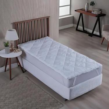 Imagem de Pillow Top Solteiro Protetor Colchão Extra Macio 1,90m x 0,90m com 5cm de Altura, Tecido 400 fios com toque Aveludado.