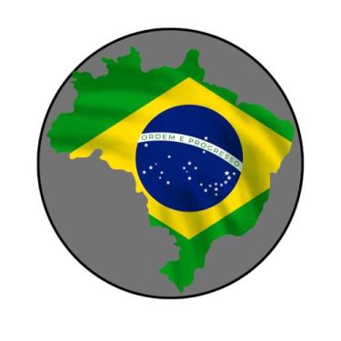 Imagem de Adesivo Decorativo Redondo, Tema Brasil, 5 cm, Modelo BZ-208 a BZ-2019 (BZ-208, PAPEL COUCHÉ 170, 5CM)