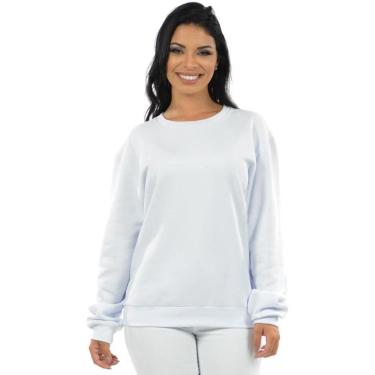 Imagem de Moletom Feminino Blusão Básico  Manga Longa Inverno - Azul-marinho - GG-Feminino