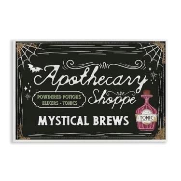 Imagem de Stupell Industries Mystical Brews Boticário Shoppe Branco Emoldurado Giclee Art Design por Jennifer Pugh, 76 x 50