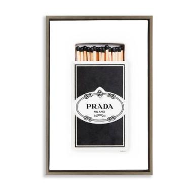 Imagem de Stupell Industries Timeless Glam Black Matchbox Brown Framed Floater Canvas Wall Art Design por Amanda Greenwood, 17 x 25