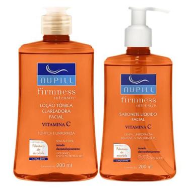 Imagem de Kit Sabonete Liquido Facial + Loção Tonica Clareadora Vitamina C Nupil