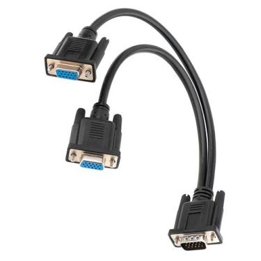Imagem de Cabo Splitter Vga Y Para Dois Monitores Vga Macho X 2 Fêmea - CABLEE