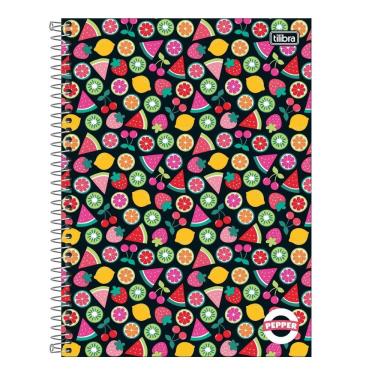Imagem de Caderno Espiral Capa Dura Universitário 16 Matérias Pepper 256 Folhas Estampa 15