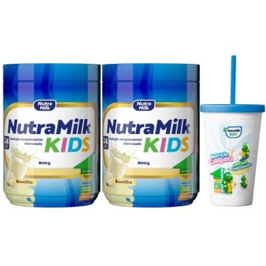 Imagem de kit 2 Suplemento Alimentar em pó infantil Nutramilk Kids + 1 Copo excl
