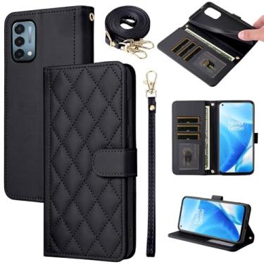 Imagem de Furiet Argyle Capa carteira para OnePlus Nord N200 5G com alça de pulso alça de ombro slot para cartão bolsa fólio couro PU suporte capa de telefone para One Plus N 200 G5 1 Plus 200N 1plus One+ 1+