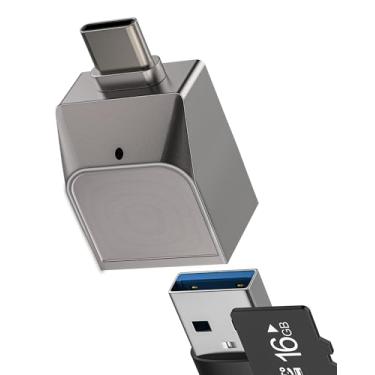 Imagem de Adaptador USB C para leitor de cartão micro SD USB OTG (2 em 1) para iPhone16 15 para iPad MacBook para Apple Flash Drive Câmera TF Armazenamento Memória Velocidade Transferência Conversor Laptop PC