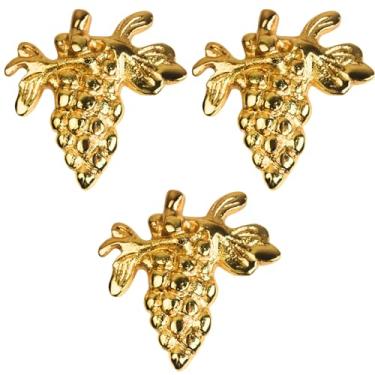 Imagem de collectiblesBuy Puxador de armário de cacho de uvas de latão brilhante – Puxador de gaveta de frutas douradas para cozinha, armário de bar, cômoda e móveis | Alça decorativa estilo vintage decoração