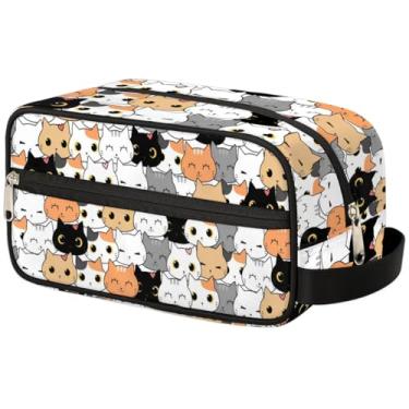 Imagem de HUXINO Bolsa de higiene para crianças, meninos, meninas, bolsa de lavagem para viagem, organizador de maquiagem, bolsa de cosméticos para mulheres, artigos de higiene pessoal com alça, Multi, small