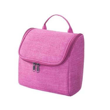 Imagem de Bolsa de higiene pessoal Propertício de grande capacidade Oxford Travel Banheiro Organizador pendurado Bolsa de armazenamento para viajar viagens de negócios de férias (Rosy)