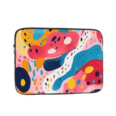 Imagem de Capa para laptop feminina para notebook, simples, formas naturais, impressão, fina, à prova de choque, capa protetora para notebook, bolsa para laptop de 13 polegadas