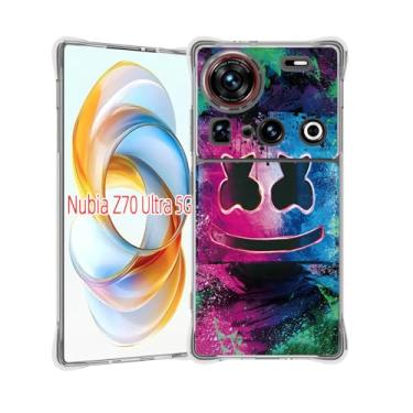 Imagem de Aroepurt Capa compatível com ZTE Nubia Z70 Ultra 5G [proteção espessa de silicone macio][efeito luminoso] YGH-BQ