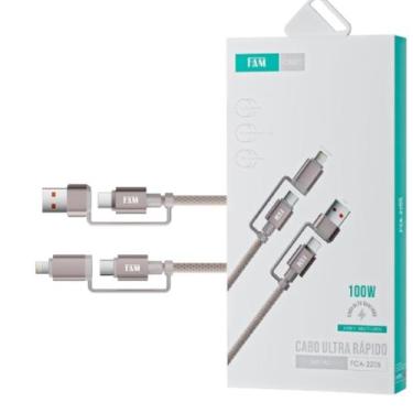 Imagem de Cabo De Carregamento Transferência De Dados FAM FCA-2205 USB C USB A L