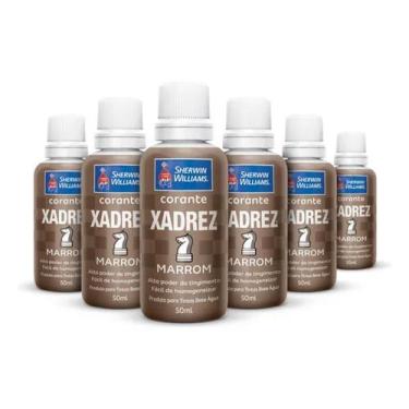 Imagem de Kit 6 Unidades Corante Líquido Xadrez 50ml Marrom Sherwin Willians