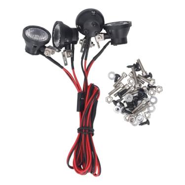 Imagem de RiToEasysports RC Spotlights, Luz do Telhado Com Faróis 4LED 60 Cm de Redondos da Redonda para 1/10 Rastreador RC (Iluminação branca)
