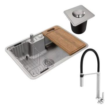 Imagem de Cuba Docol Massima Com Acessorios + Torneira Bica Alta