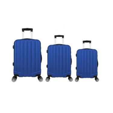 Imagem de Kit Mala de Viagem abs 3 peças Adventure Fortt Azul - KMV01-AZ
