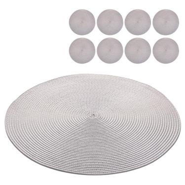 Imagem de Jogo Americano 8 Lugares Redondo Sousplat Mesa Posta 38Cm