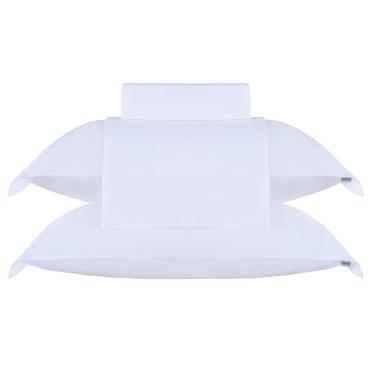 Imagem de Buddemeyer Jogo de Cama Super King Soft Cotton 100% Algodão Branco 4 Peças