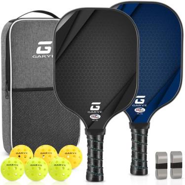 Imagem de Conjunto de pás Pickleball GARYE WL-01 em fibra de carbono, pacote com