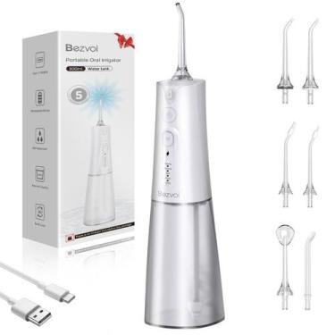 Imagem de Water Flosser Bezvoi Teeth Pick 5 modos recarregável de 300 ml