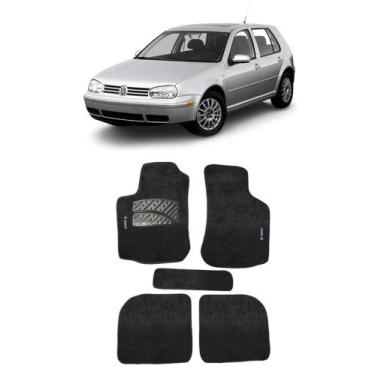 Imagem de Jogo Tapete Carpete Volkswagen Golf mk4 1997 a 2006 Com Logo Bordado P