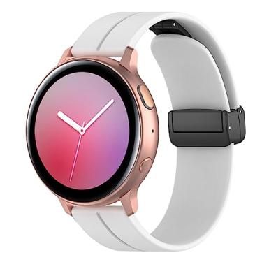 Imagem de Pulseira De Silicone Magnética 20mm Marca 123Smart Compativel com Active/Active 2/Galaxy Watch 3 41mm/Galaxy Watch 4 5 6/Galaxy Watch 42mm R810 / Gear Sport R600 / Gear S2 Classic R732 / GT 2 e 3 42mm