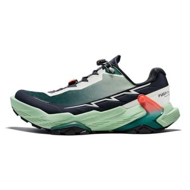 Imagem de KAILAS FUGA DU Trail Tênis de corrida masculino, antiderrapante, leve, bico largo, caminhada, caminhada, uso ao ar livre, tênis esportivo, Azul meia-noite/folhas de palmeira/original, 43