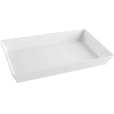 Imagem de 6 Travessas de Melamina Branca Restaurante 53x33cm Buffet Saladas Haus Concept