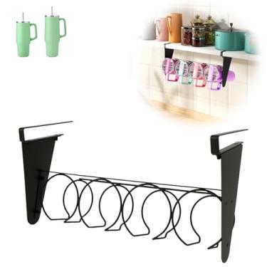 Imagem de Organizador de garrafa de água embaixo do armário para copo Stanley de 30/1,134 g com alça, organizador de copo para cozinha, suporte de garrafa de água para vinho (estilo 2)