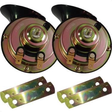 Imagem de Buzina Caracol 12v Automovel Caminhão Universal Grave Agudo