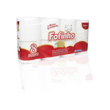 Imagem de Papel Higiênico Fofinho Folha Dupla Pk8 8 Rolos Com 30,0 M